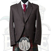 Brown Tweed Tartan Kilt Outfit – Premium Highland Wear by BattleOfKilts